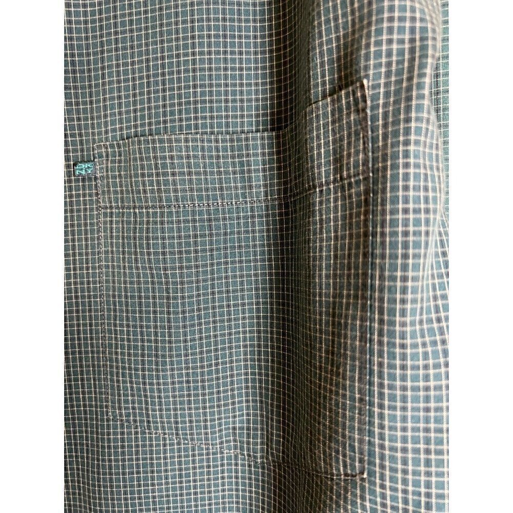 DKNY Men's Blue & Black Plaid Button Down Oxford Shirt Size Extra Large - Picture 3 of 9